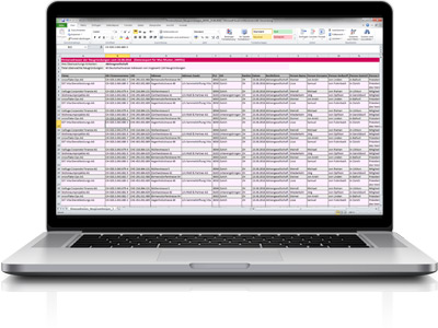 Firmenadressen in einer editierbaren Excel-Datei